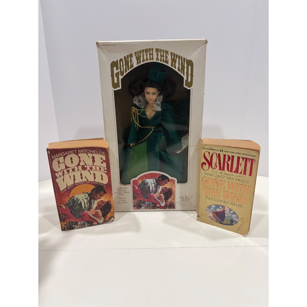 Gone With The Wind World Doll Scarlett O'Hara Limited Edition & 2 Book Novel Set